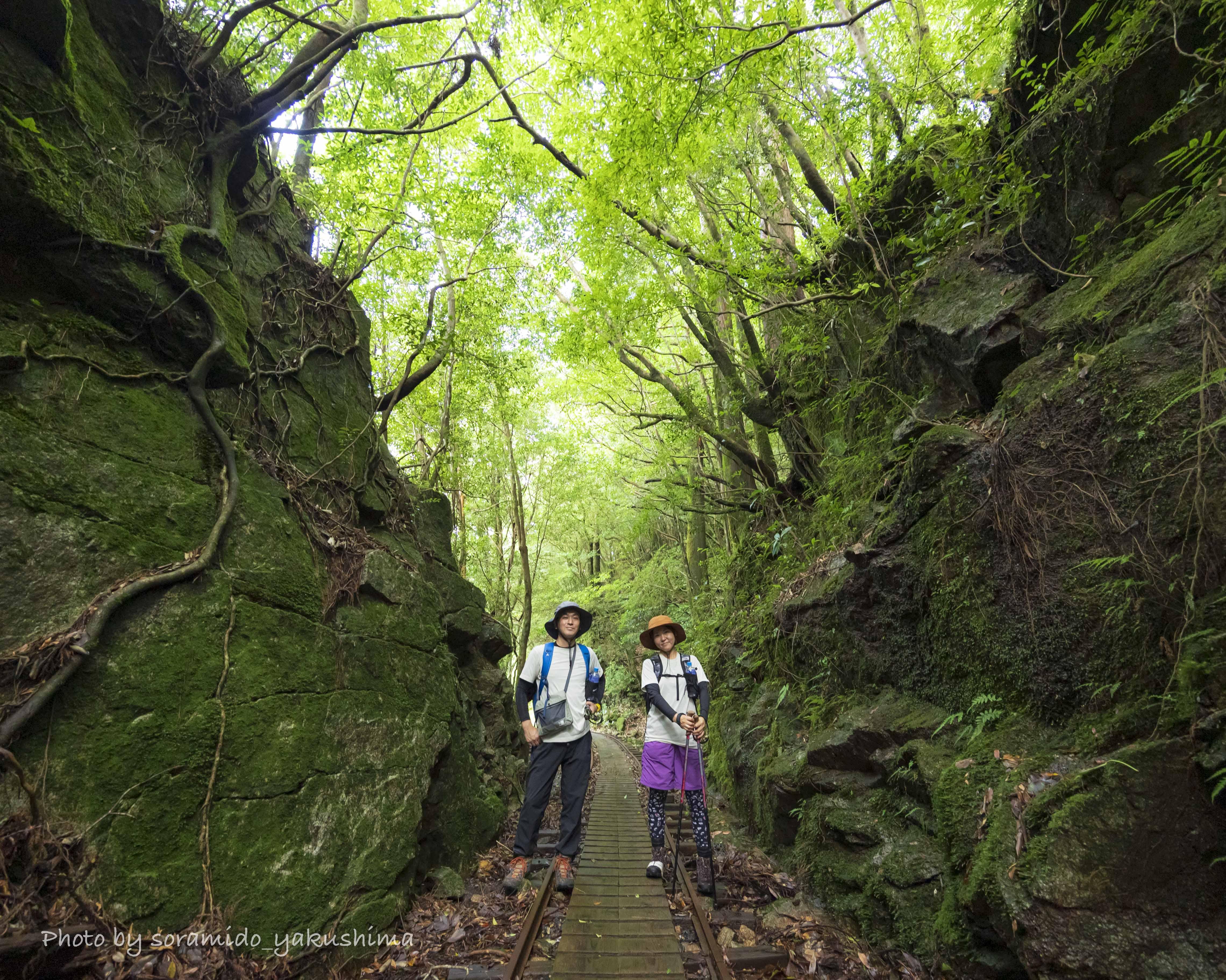 トロッコ道での写真